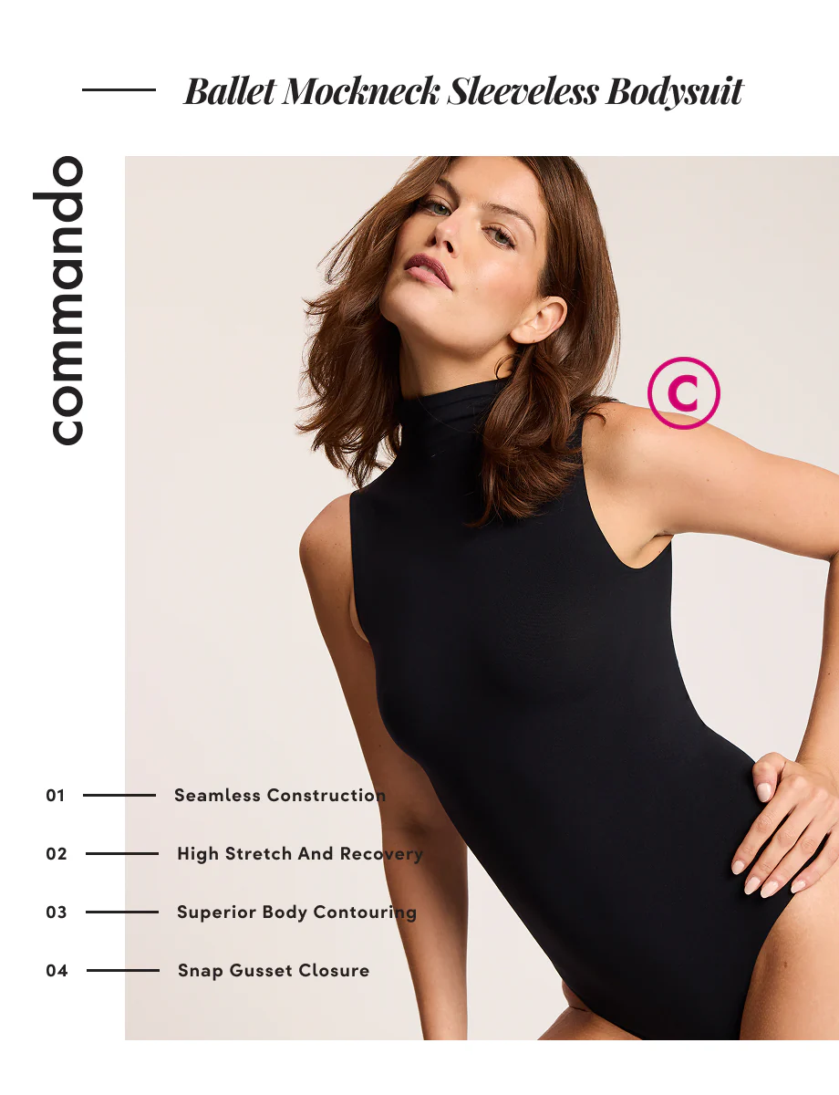 Ballet Mockneck Sleeveless Bodysuit - Image 27