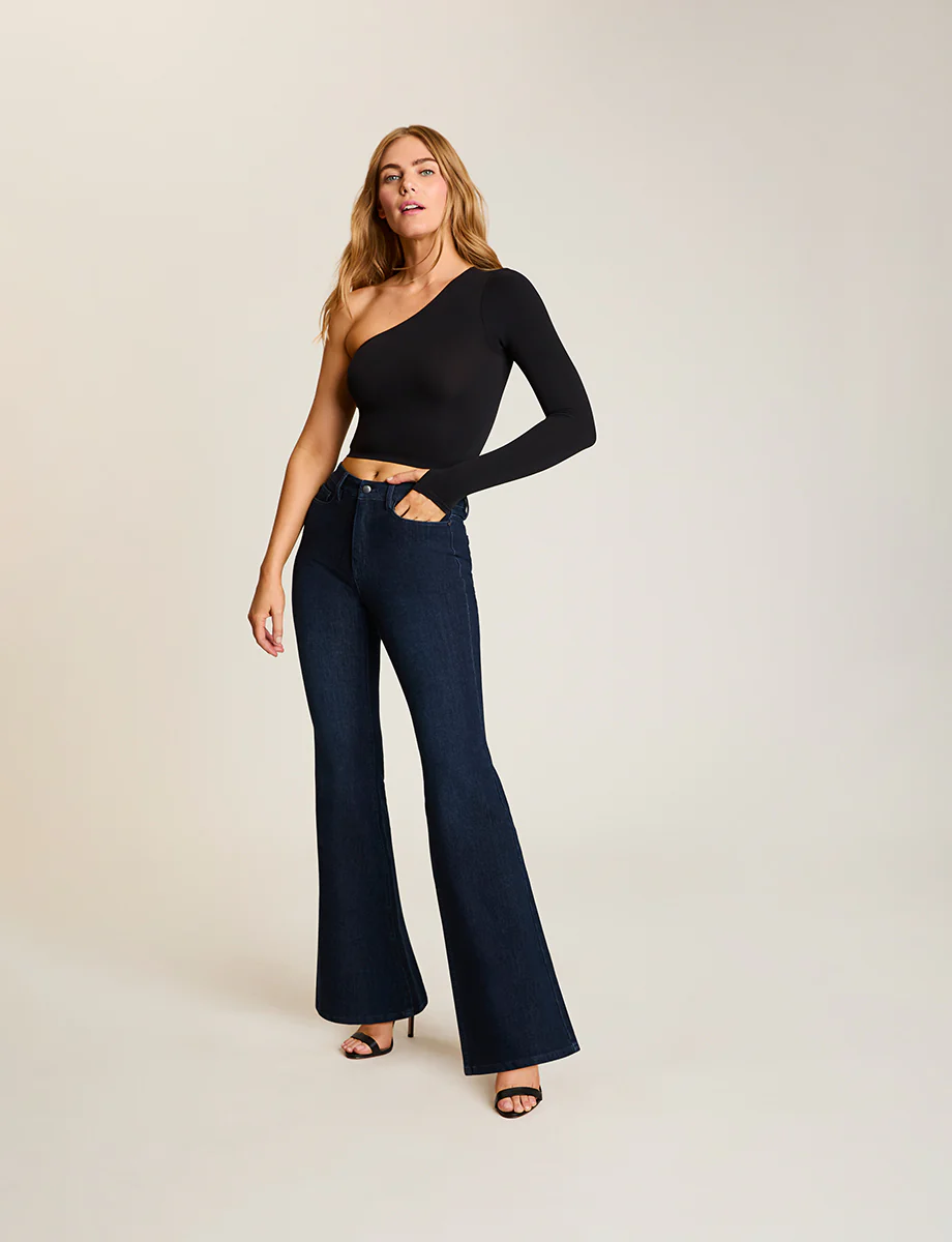 Ballet Body One Shoulder Crop Top with Thumbhole - Image 2