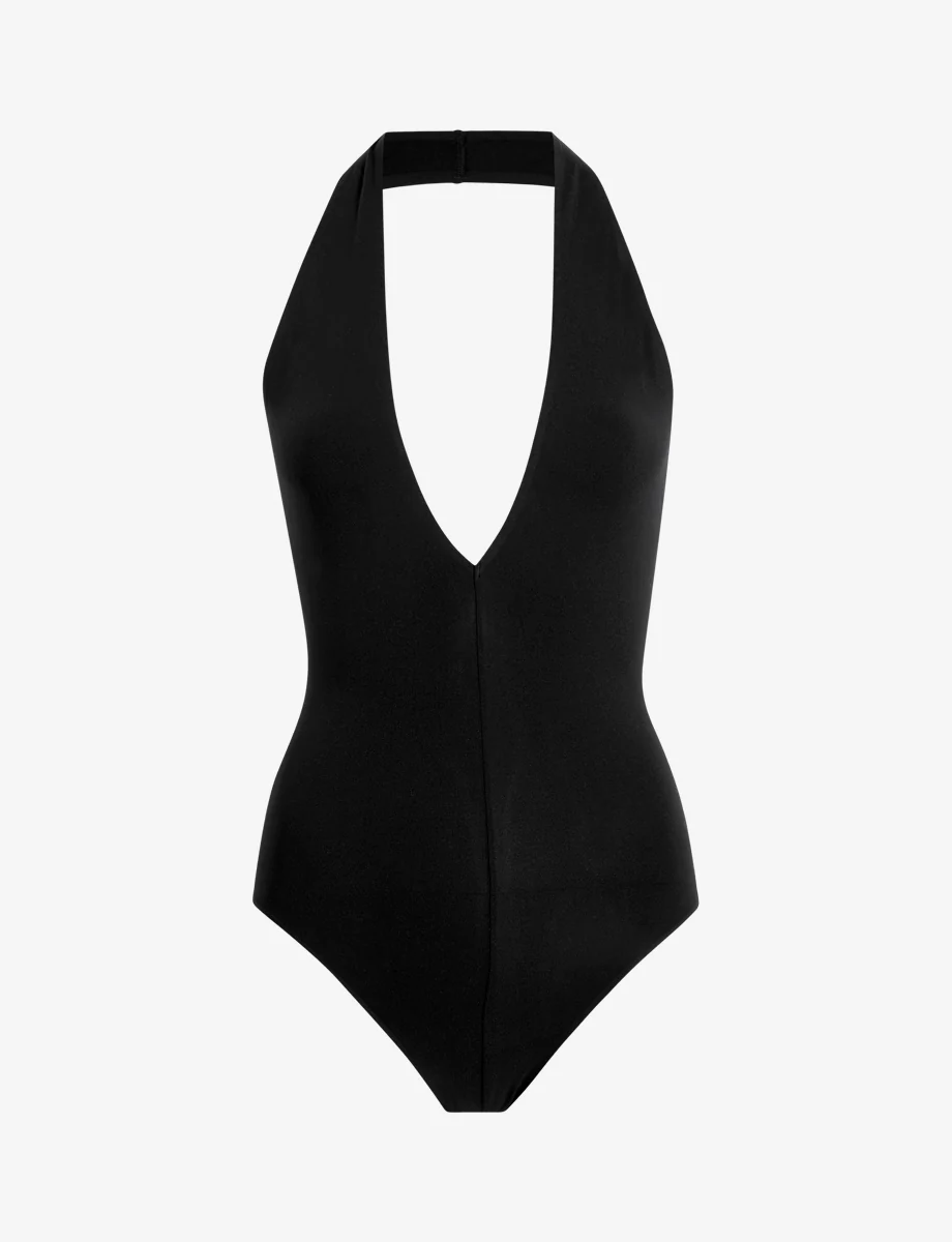 Ballet Deep Plunge Halter Bodysuit - Image 5