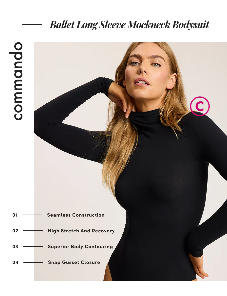 Ballet Long Sleeve Mockneck Bodysuit - Image 12