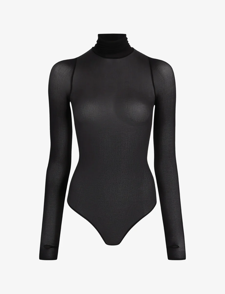 Ballet Sheer Turtleneck Bodysuit - Image 6