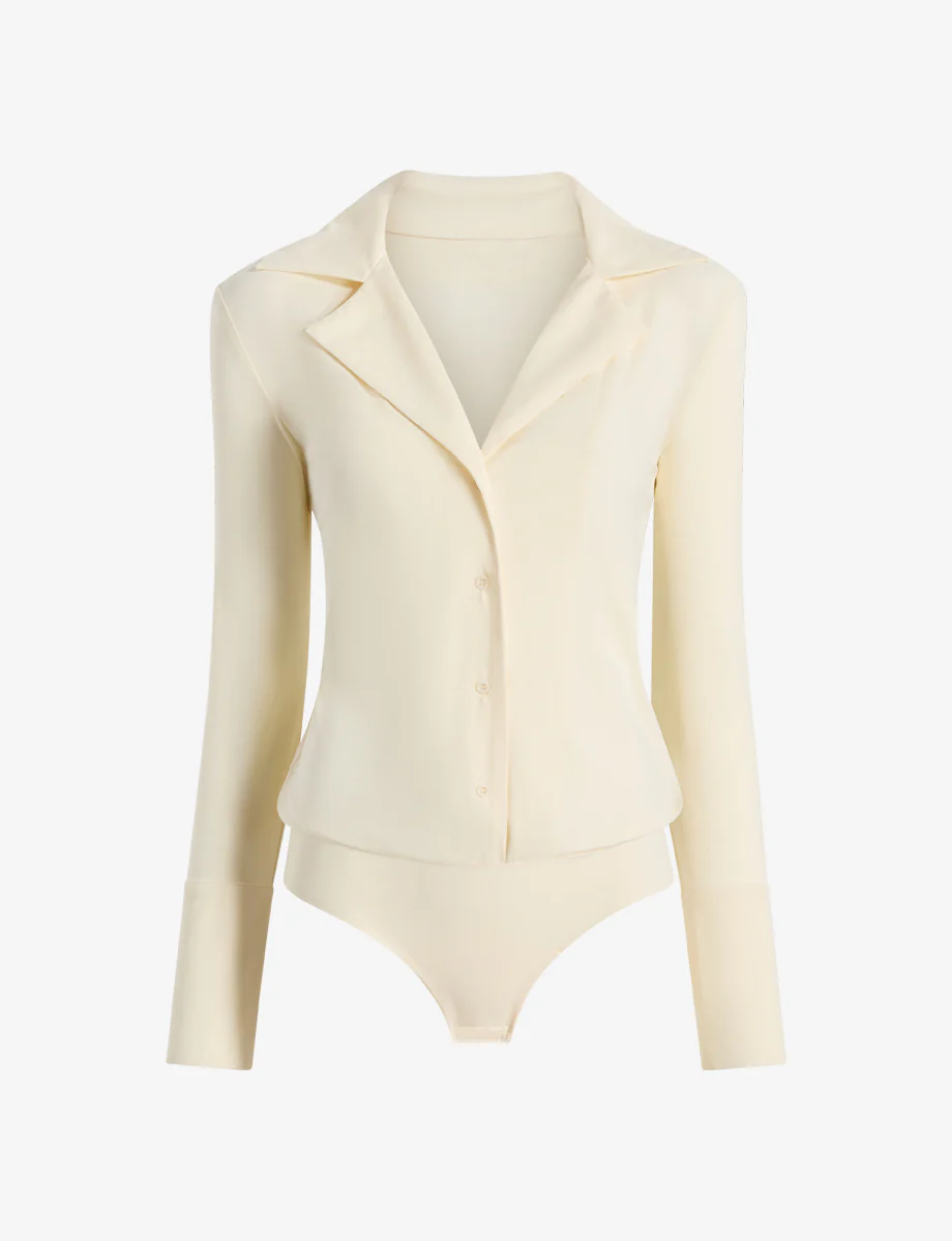 Classic Blousey Button Down Bodysuit - Image 7