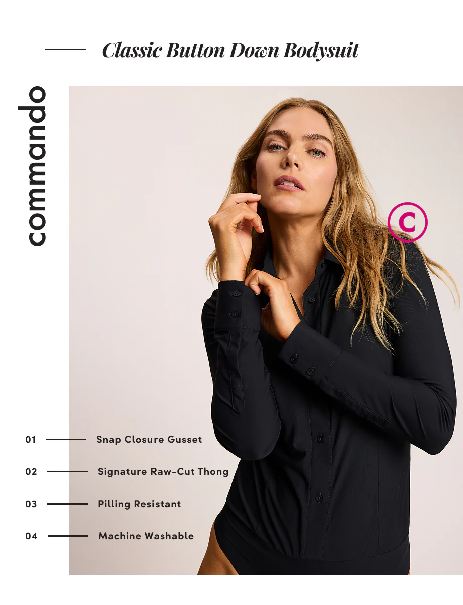 Classic Button Down Bodysuit - Image 24