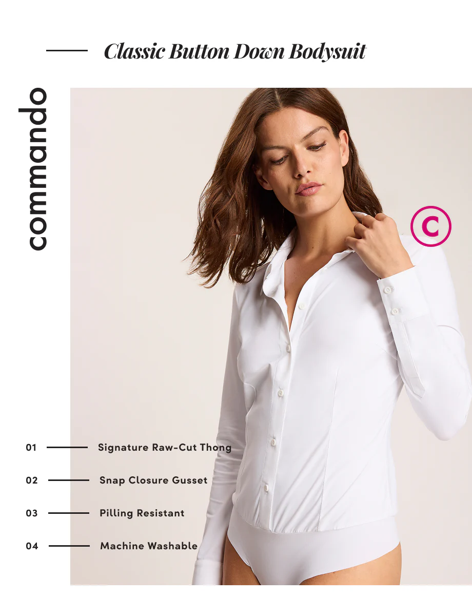 Classic Button Down Bodysuit - Image 25