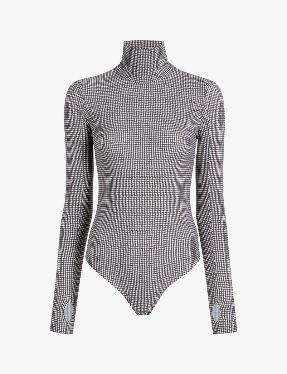 Classic Print Turtleneck Bodysuit - Image 6