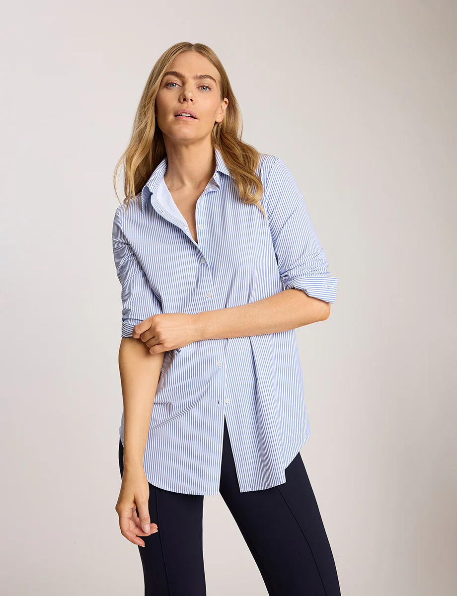 Classic Printed Oversized Button Down Shirt - Image 10