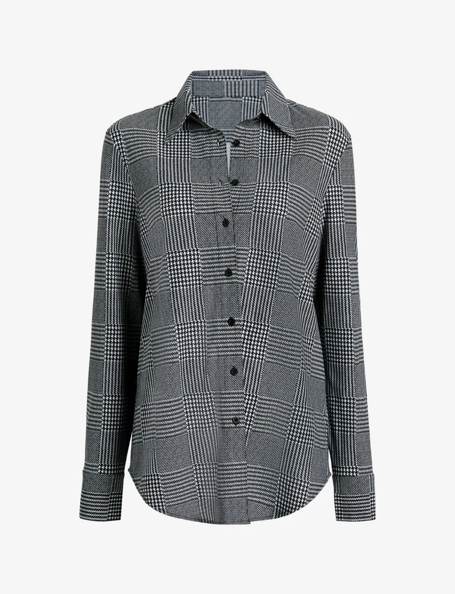 Classic Printed Oversized Button Down Shirt - Image 22