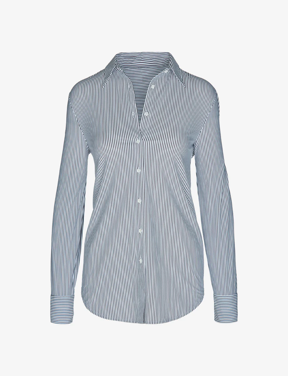Classic Printed Oversized Button Down Shirt - Image 8