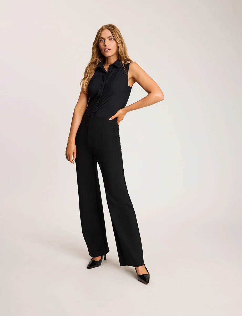 Classic Sleeveless Button Down Bodysuit - Image 12