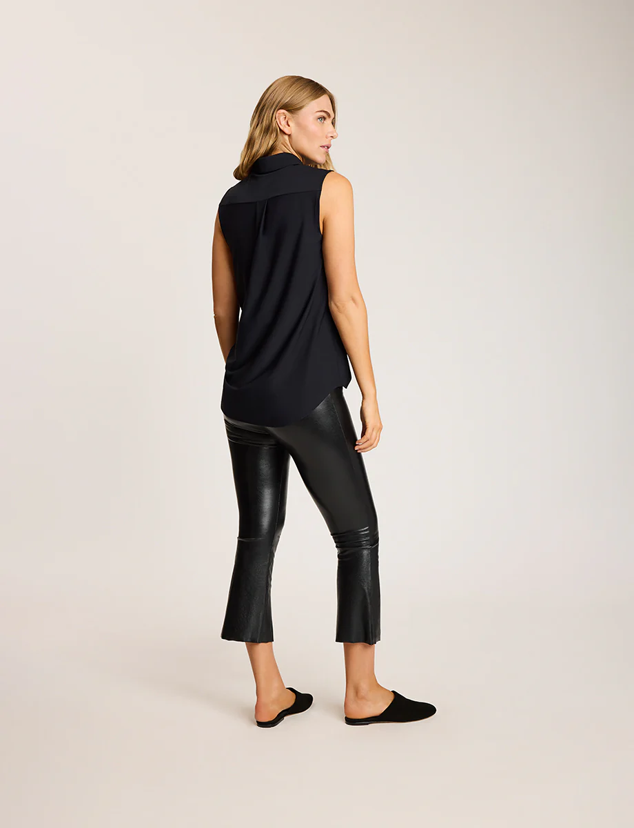 Classic Sleeveless Oversized Button Down Shirt - Image 9