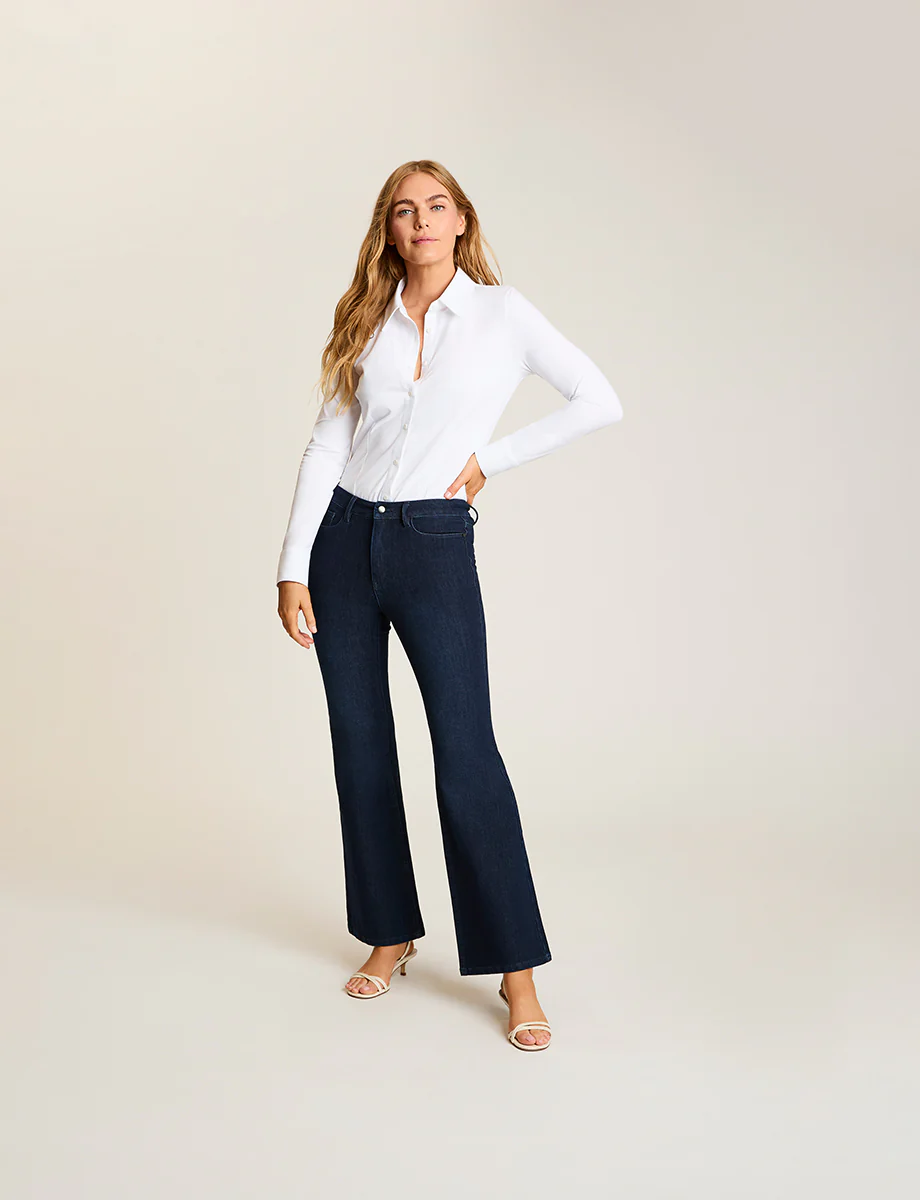 Cotton Stretch Button Down Bodysuit - Image 2