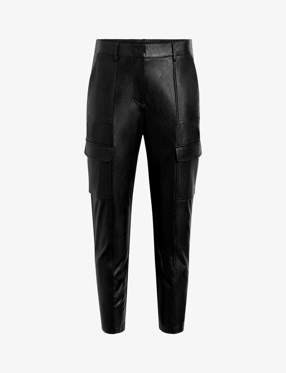 Faux Leather 7/8 Utility Trouser - Image 4