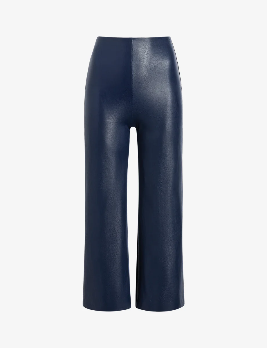 Faux Leather Cropped Wide Leg Pant - Image 12
