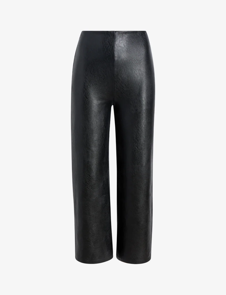 Faux Leather Cropped Wide Leg Pant - Image 3