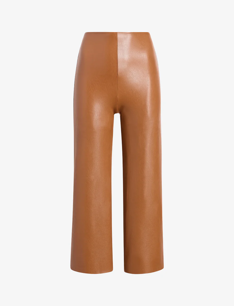 Faux Leather Cropped Wide Leg Pant - Image 8