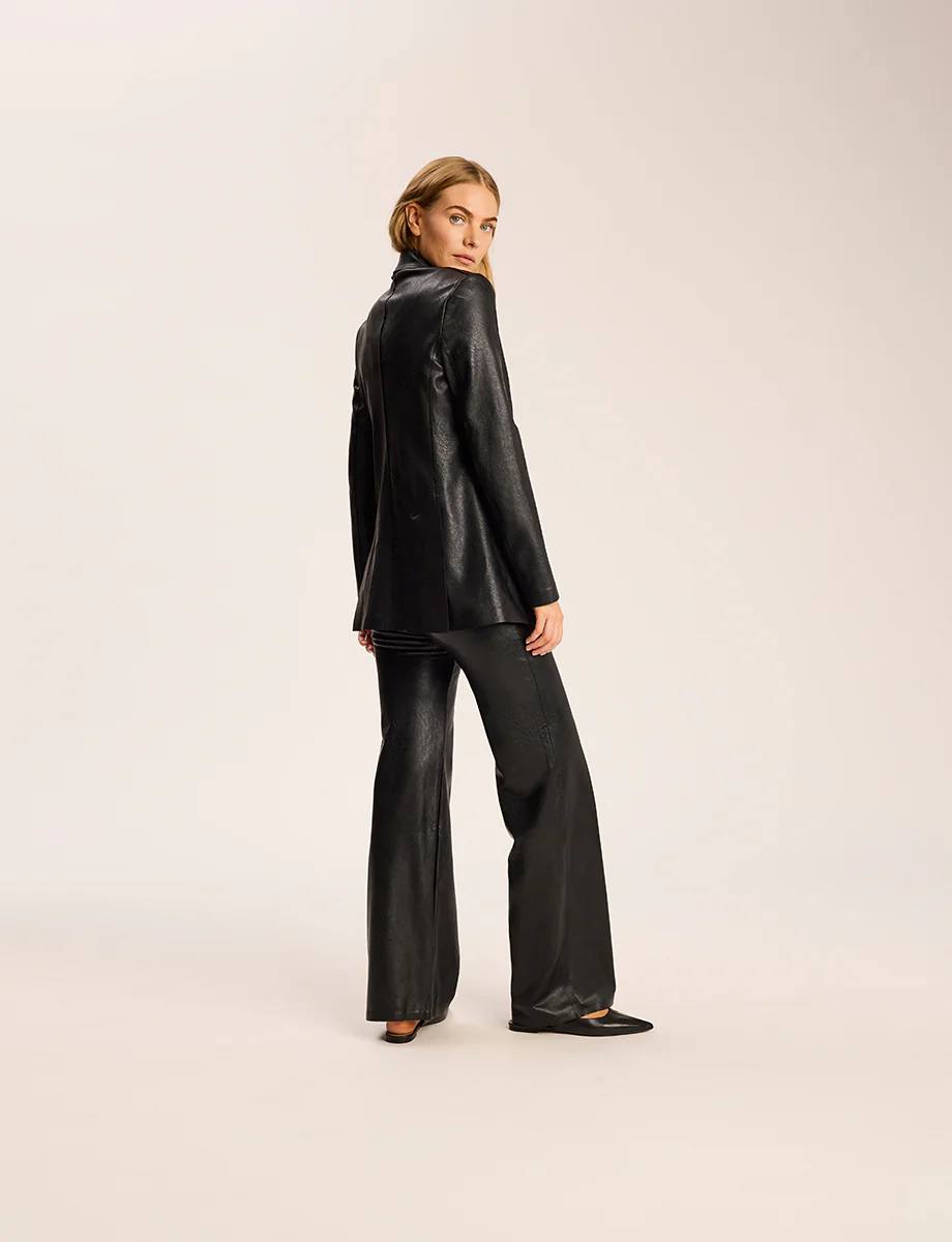 Faux Leather Double-Breasted Jacket - Image 7