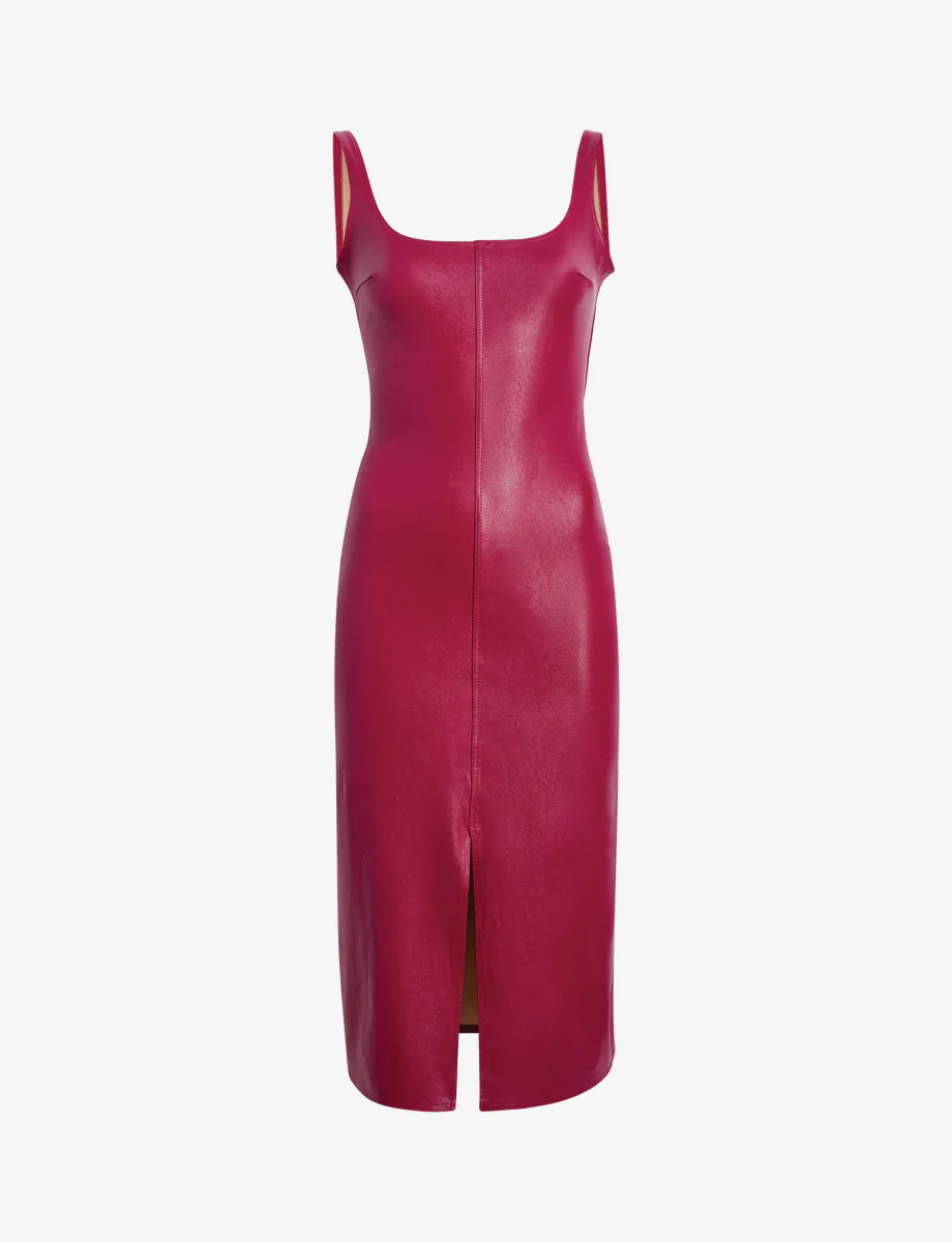 Faux Leather Midi Tank Dress - Image 16