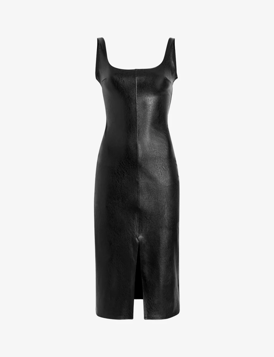 Faux Leather Midi Tank Dress - Image 4