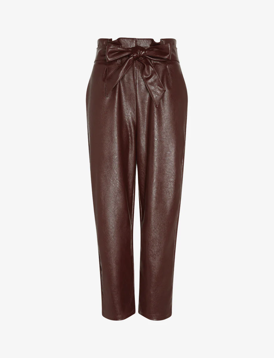 Faux Leather Paperbag Pants - Image 10