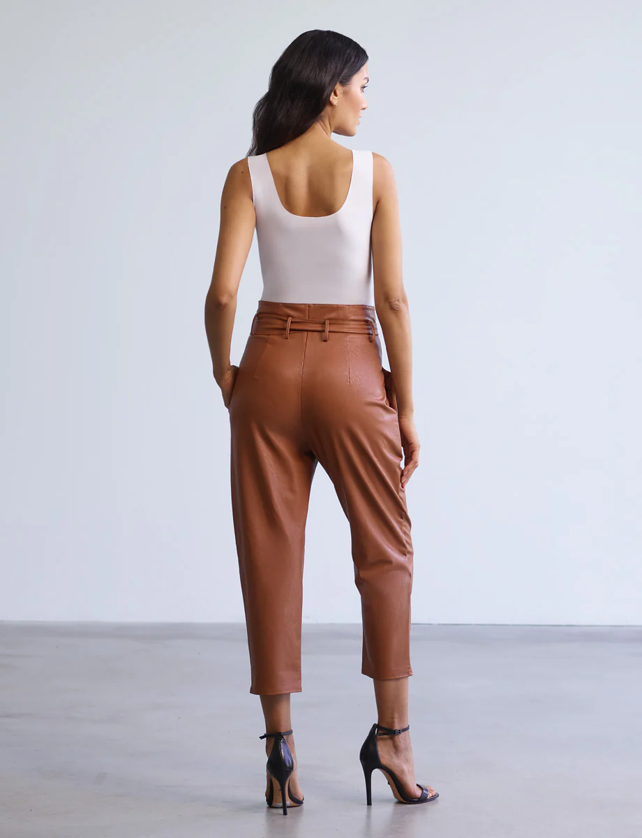 Faux Leather Paperbag Pants - Image 6