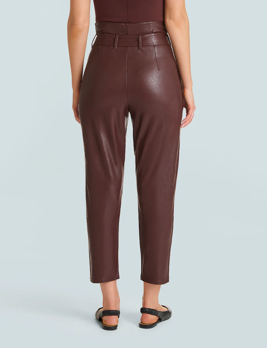 Faux Leather Paperbag Pants - Image 9