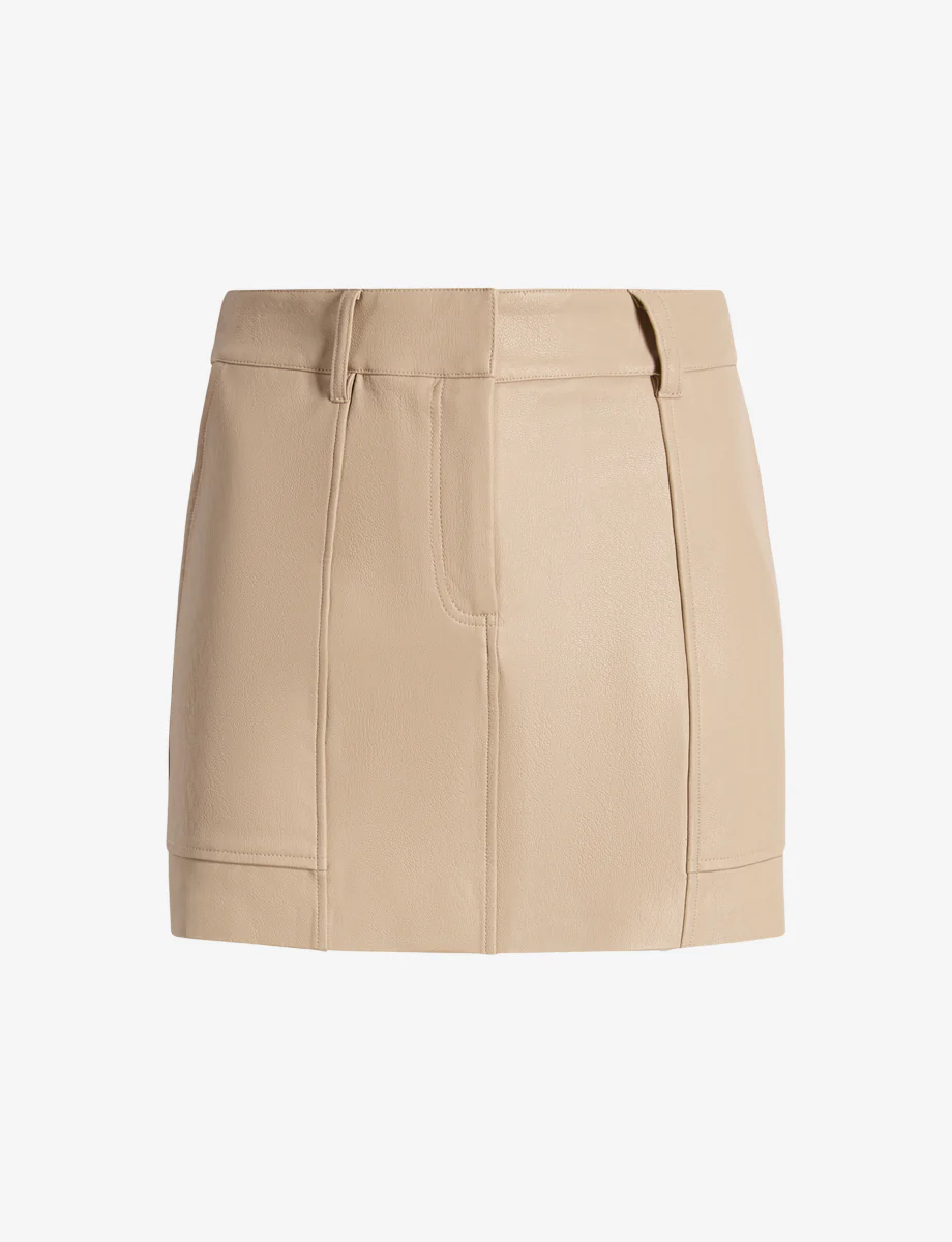 Faux Leather Utility Micro Mini Skirt - Image 3
