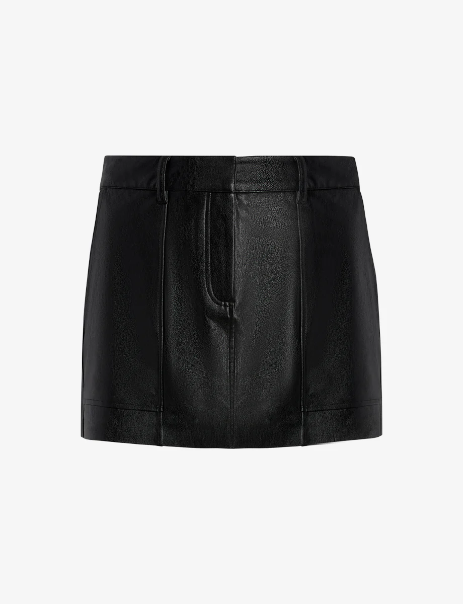 Faux Leather Utility Micro Mini Skirt - Image 8