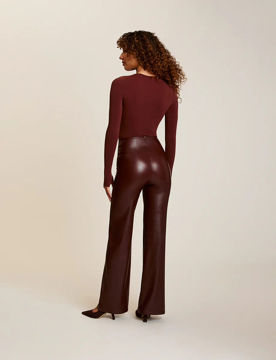 Faux Leather Wide Leg Pant - Image 25