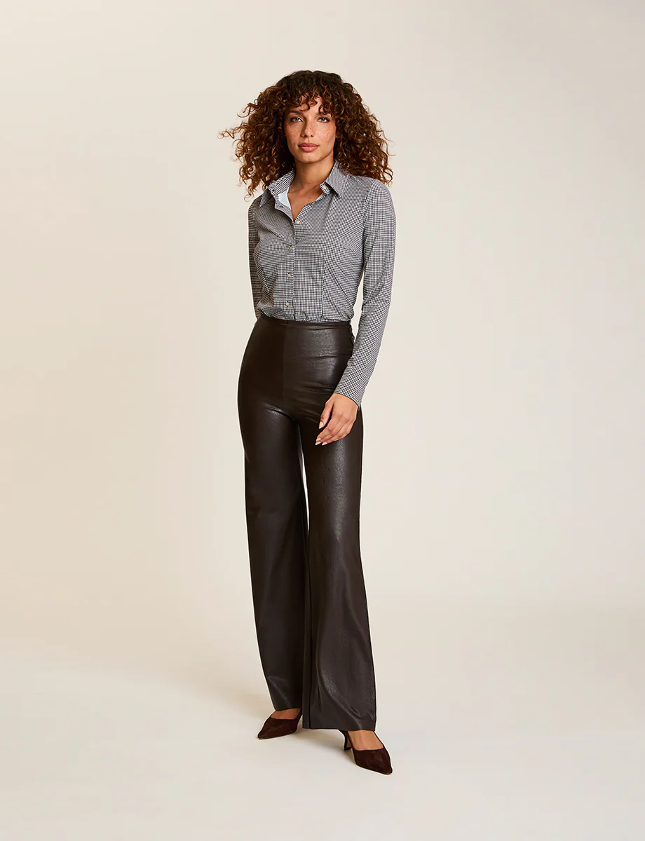 Faux Leather Wide Leg Pant - Image 30