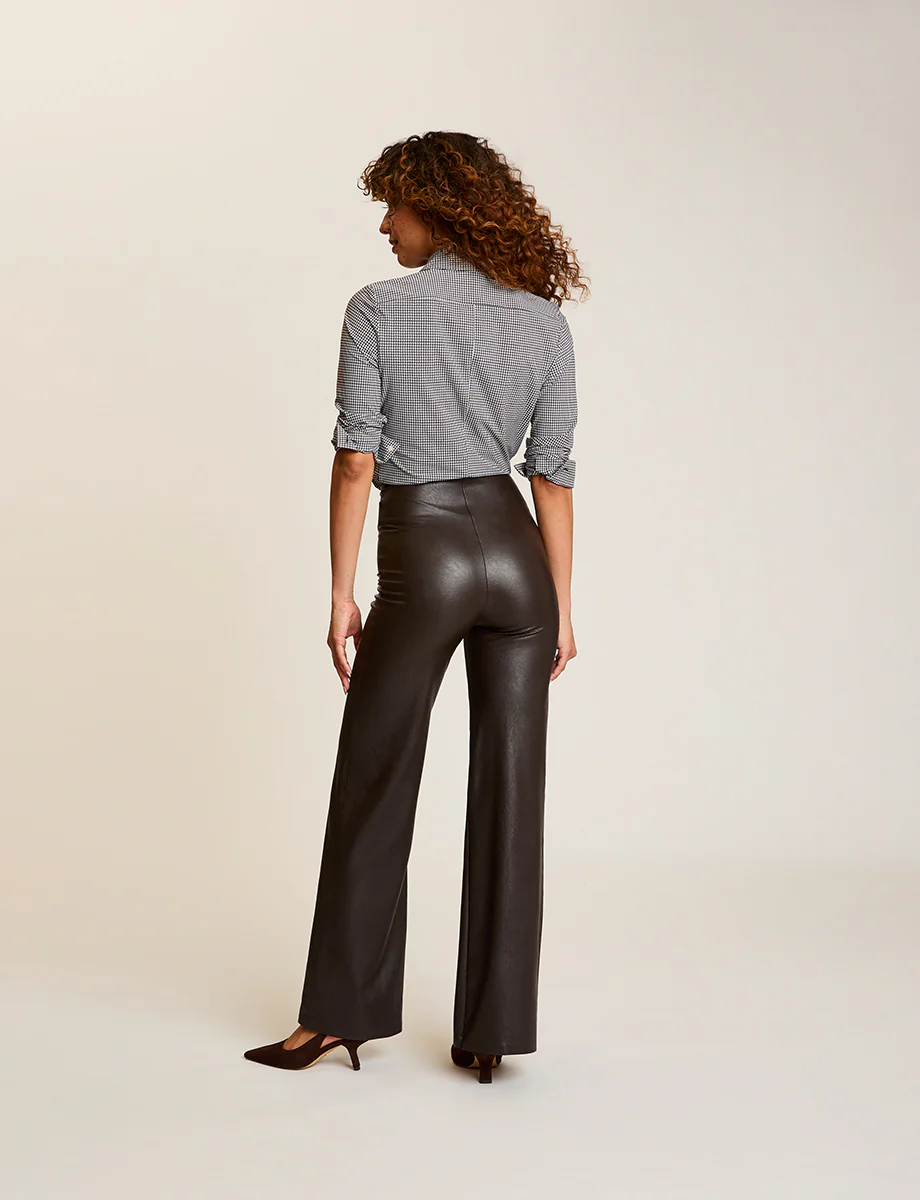 Faux Leather Wide Leg Pant - Image 31