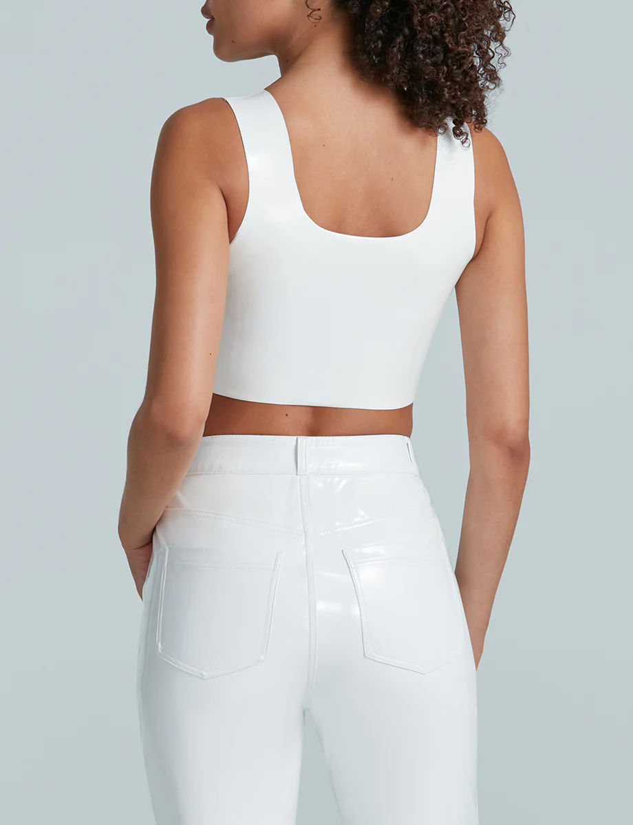 Faux Patent Leather Crop Top - Image 7