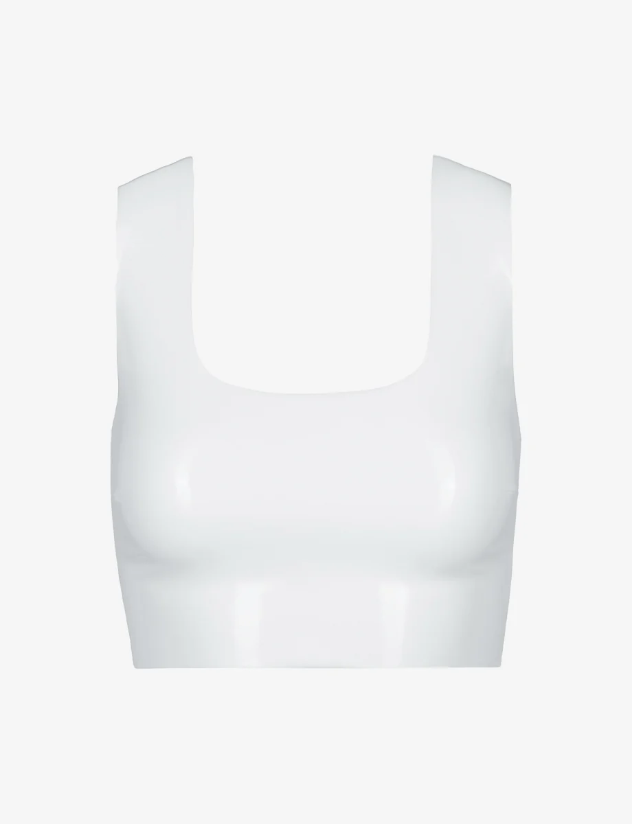 Faux Patent Leather Crop Top - Image 9