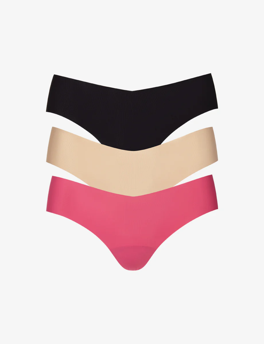 Invisible Rib One Size Thong 3-Pack - Image 18