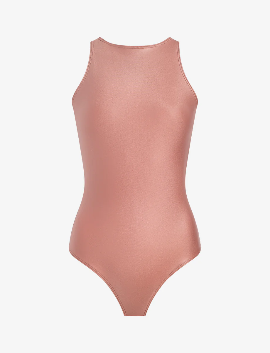Matte Metallic Crew Tank Bodysuit - Image 4