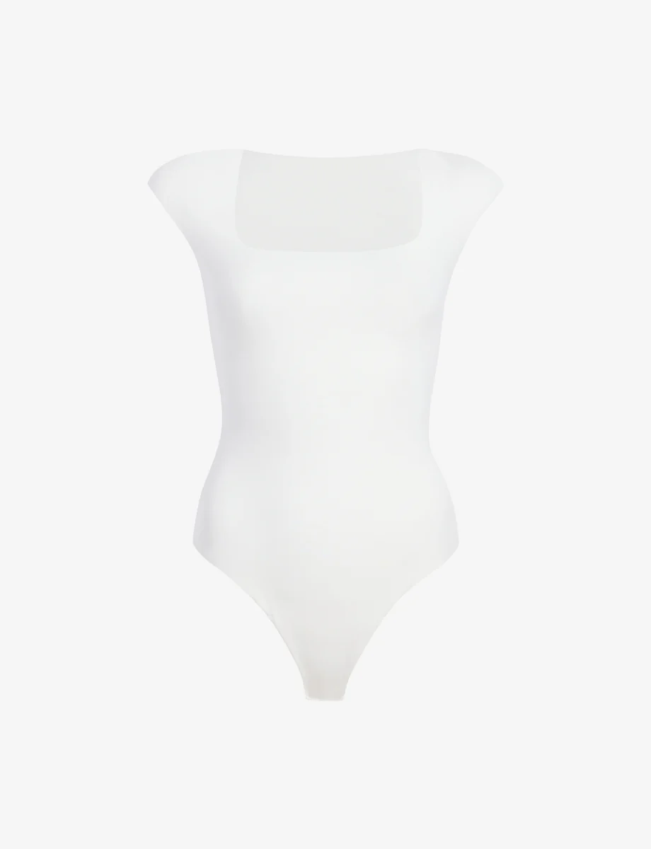 Neoprene Cap Sleeve Bodysuit - Image 25