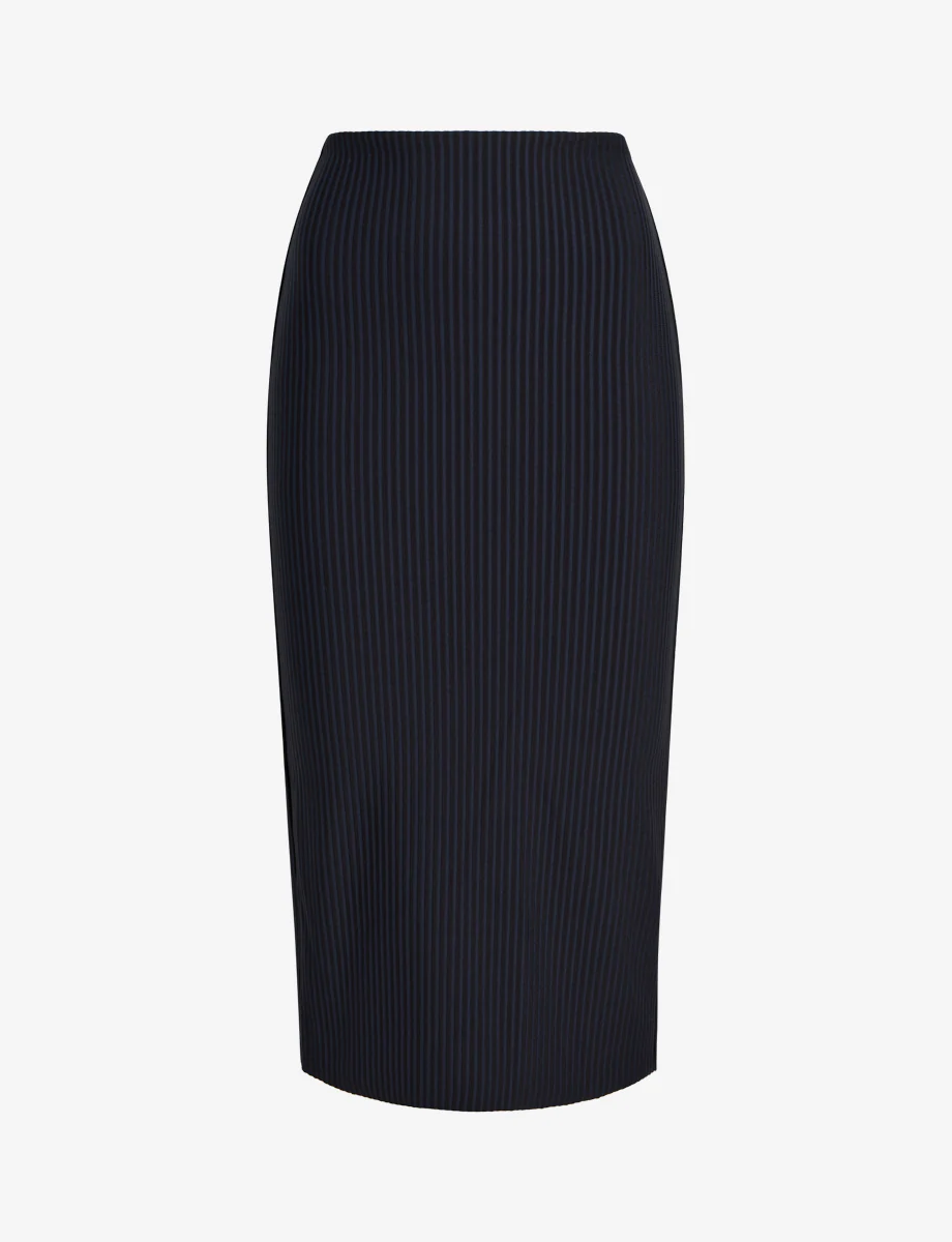 Neoprene Stripe Pencil Skirt - Image 4