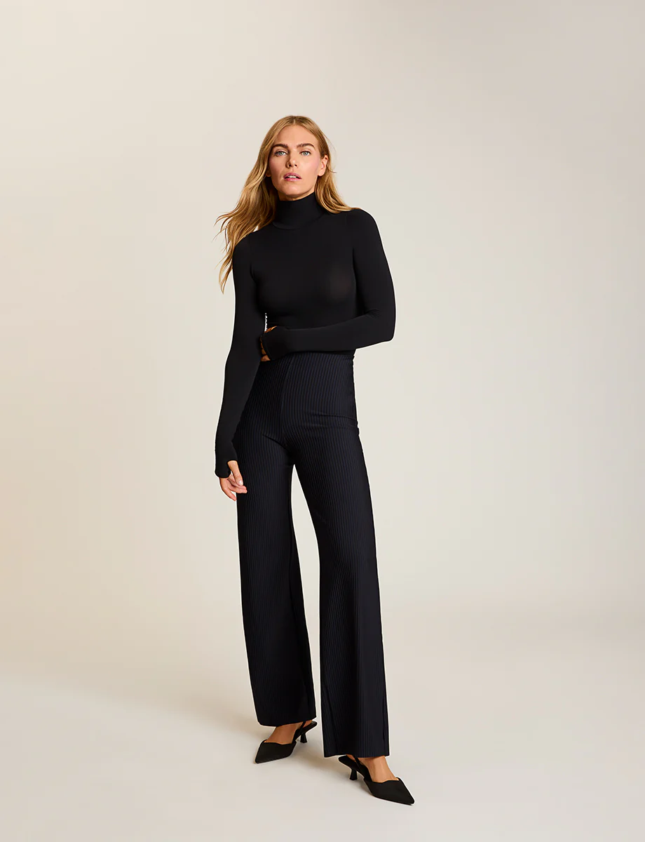 Neoprene Stripe Wide Leg Pant - Image 2
