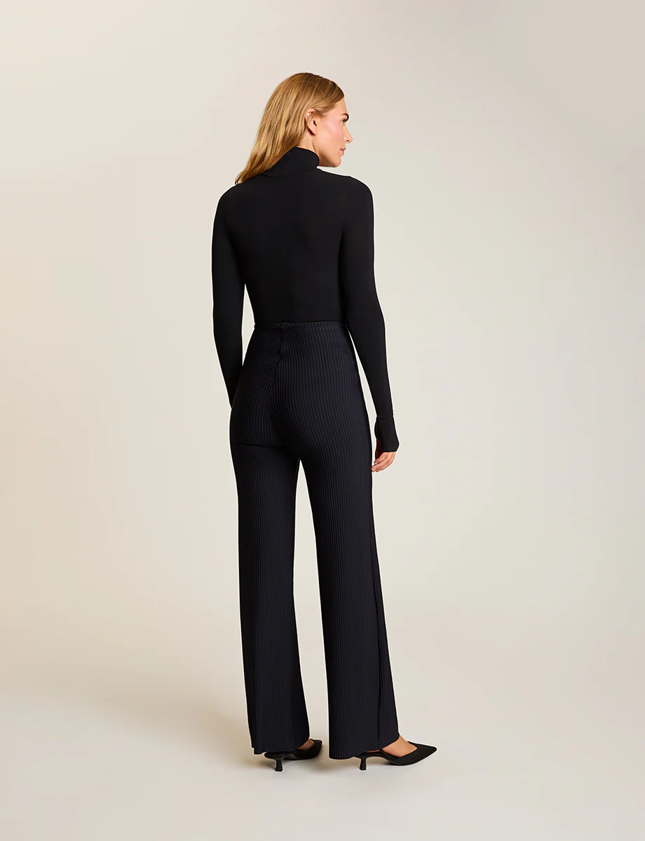 Neoprene Stripe Wide Leg Pant - Image 4