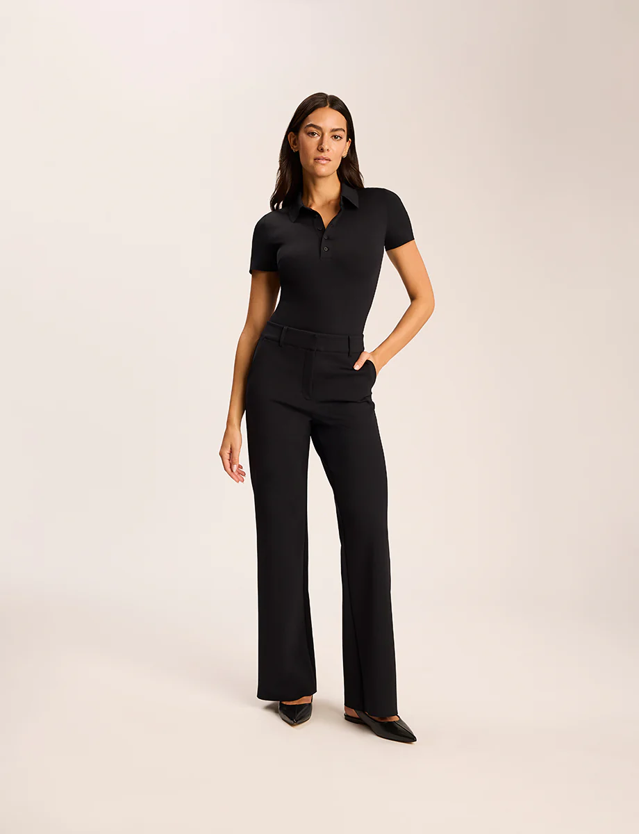 Neoprene CEO Wide Leg Trouser - Image 3