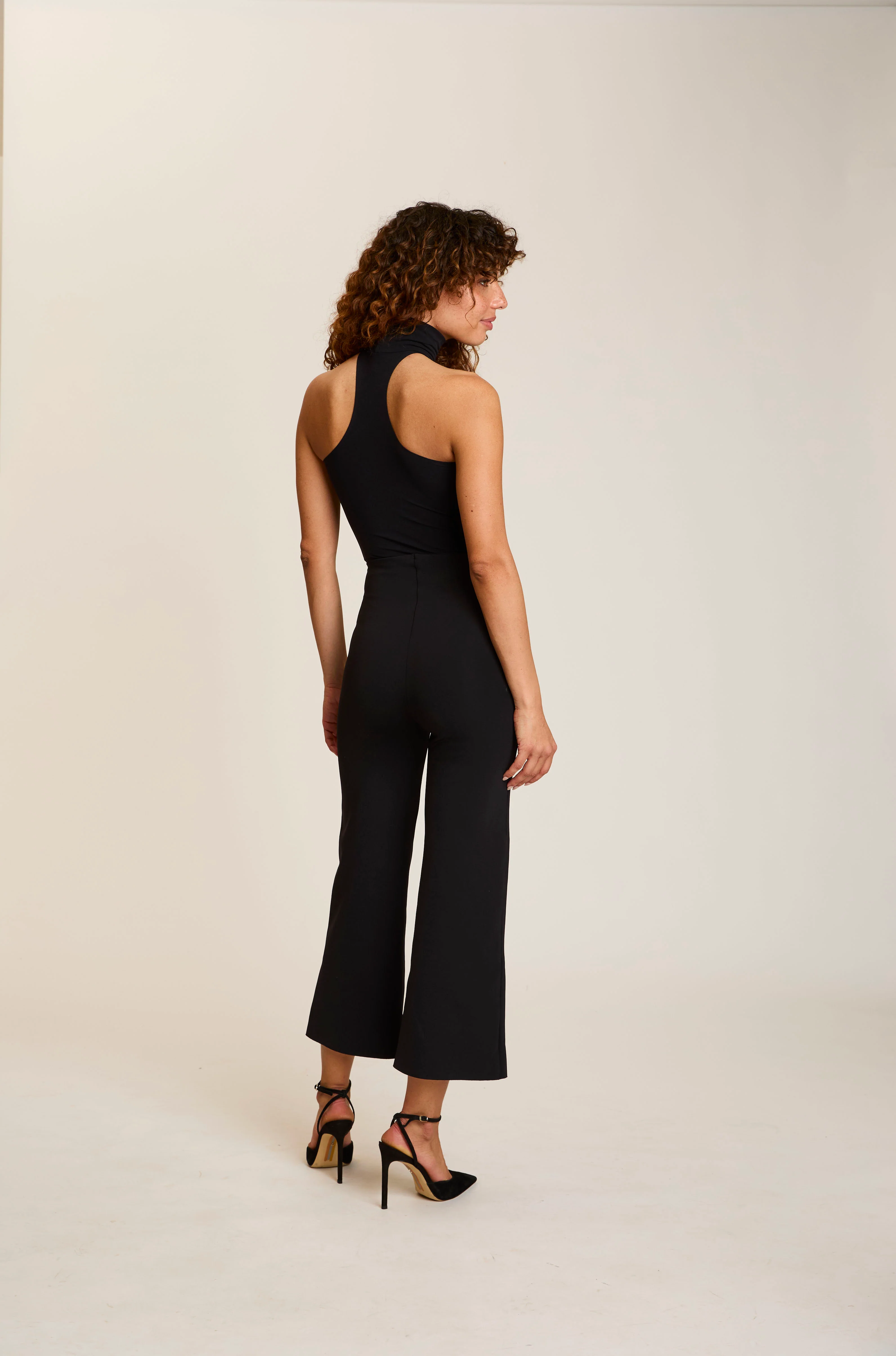 Neoprene Cropped Wide Leg Pant - Image 3