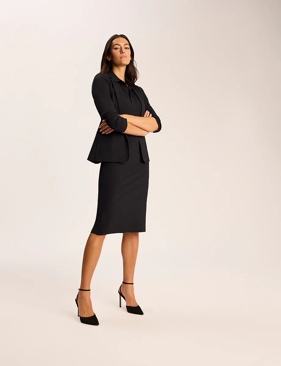 Neoprene CEO Midi Skirt - Image 4