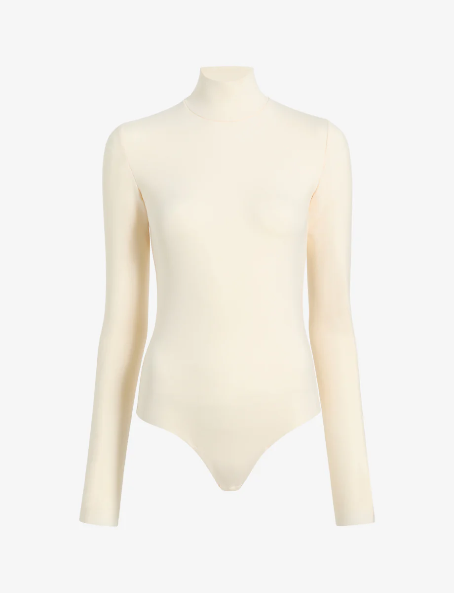 Neoprene Turtleneck Bodysuit with Thumbholes - Image 12