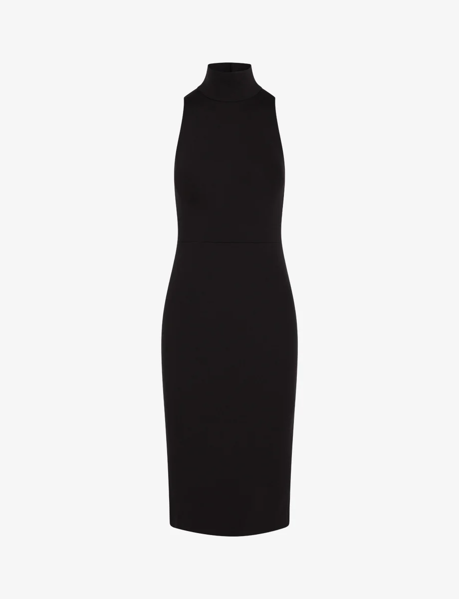 Neoprene Turtleneck Midi Dress - Image 5