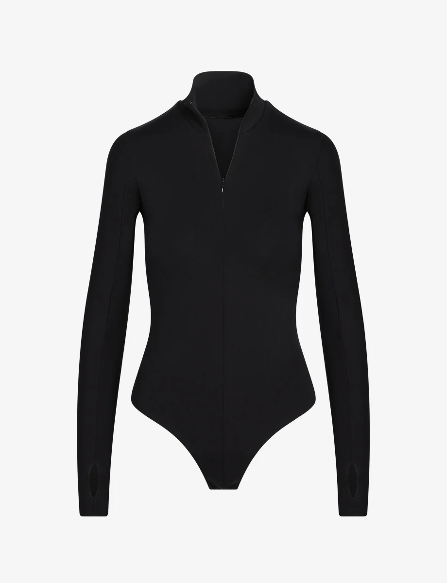 Neoprene Zip Long Sleeve Bodysuit - Image 6