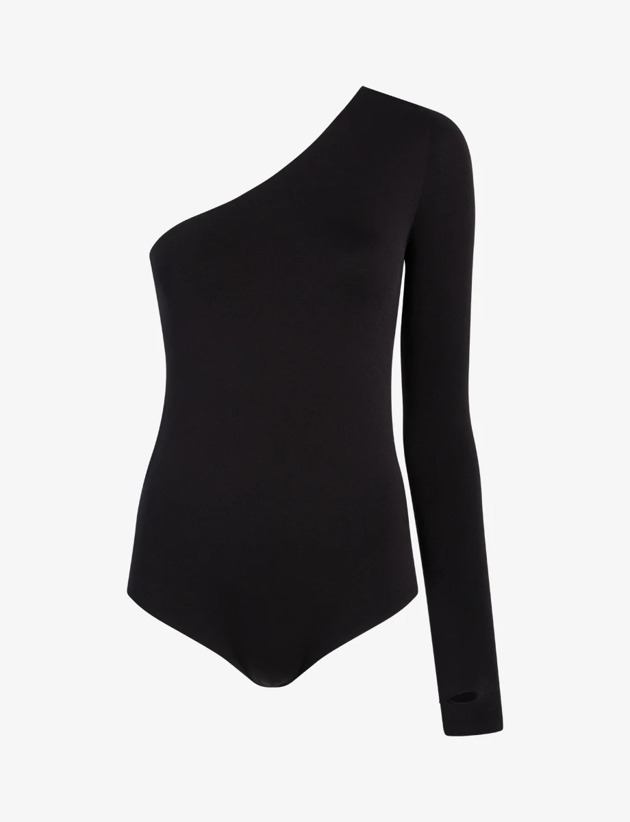 Prima Ballet One Shoulder Bodysuit with Thumbholes - Image 5