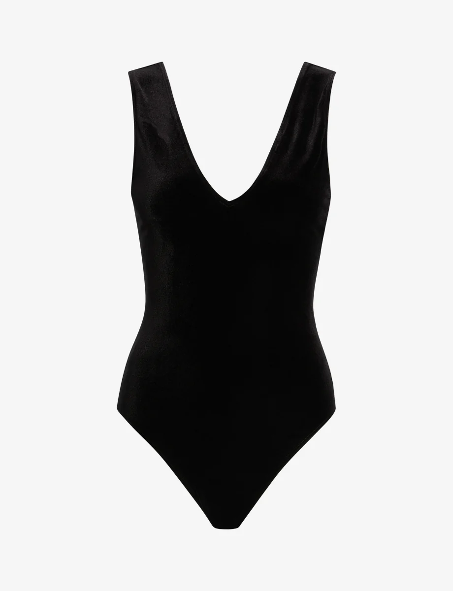 Velvet Deep-V Bodysuit - Image 5
