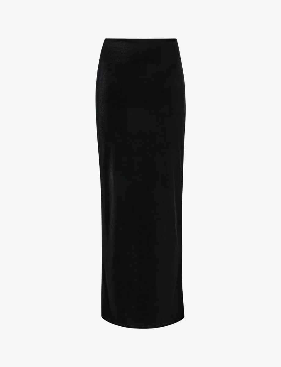 Velvet Maxi Column Skirt - Image 4